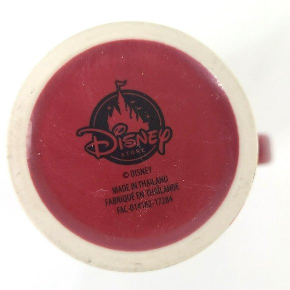 The Disney Store Mickey Mouse Maroon All Over Coffee Mug Tea Cup Tall 6'' - Picture 6 of 6
